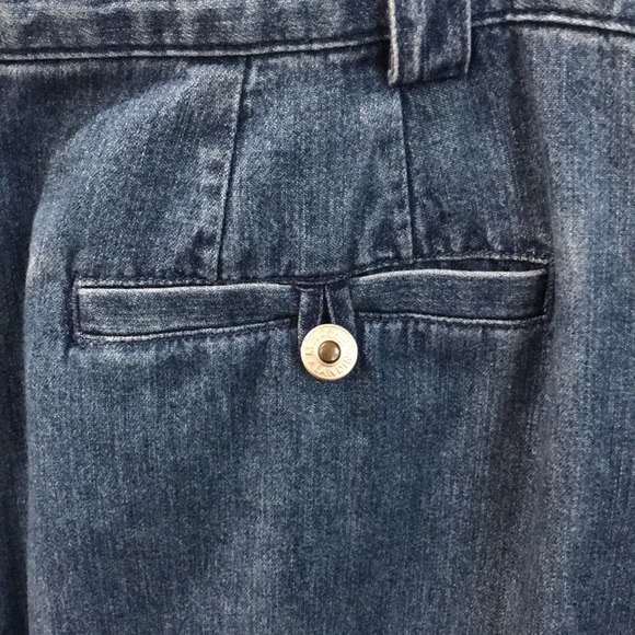 Vintage Marsh Landing Denim Skirt Womens 16 Button Up Blue Jean Lagenlook 90s - Picture 6 of 8